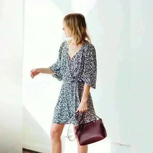 IRO Boina Printed Wrap Dress Size 32